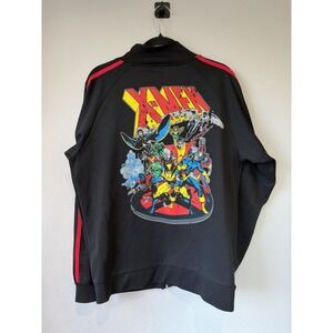 Marvel Mad Engine X-Men Black Zip Up Long Sleeves Distressed Track‎ Jackets L